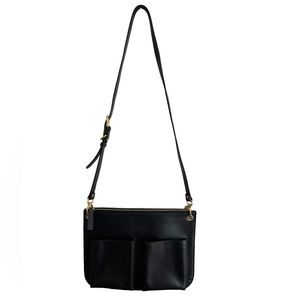 Marni Bandolier Black Leather Crossbody Bag